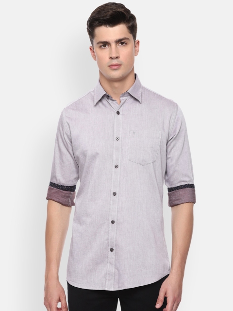 

Van Heusen Sport Men Grey Slim Fit Solid Casual Shirt
