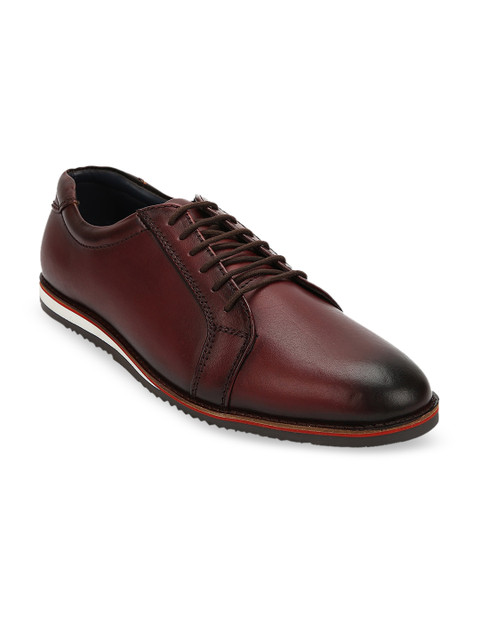 

Teakwood Leathers Men Brown Textured Leather Derbys