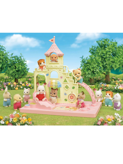 

Sylvian Families Kids Pink & Yellow Baby Castle Playground Toy Set