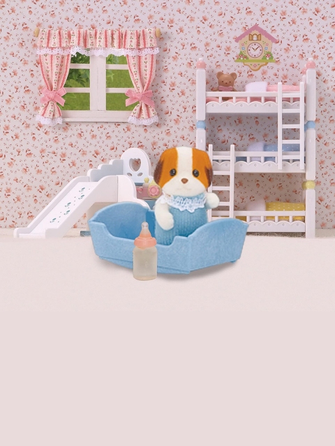 

Sylvian Families Kids Blue & Brown Chiffon Dog Baby