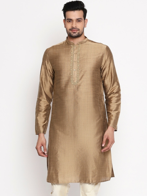 

Indus route by pantaloons men gold-coloured kurta