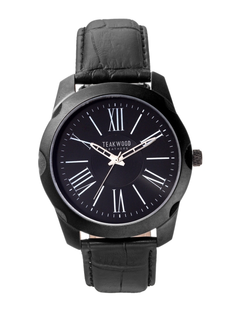 

Teakwood Leathers Men Navy Blue & Black Leather Analogue Watch WTH_A_2021_08