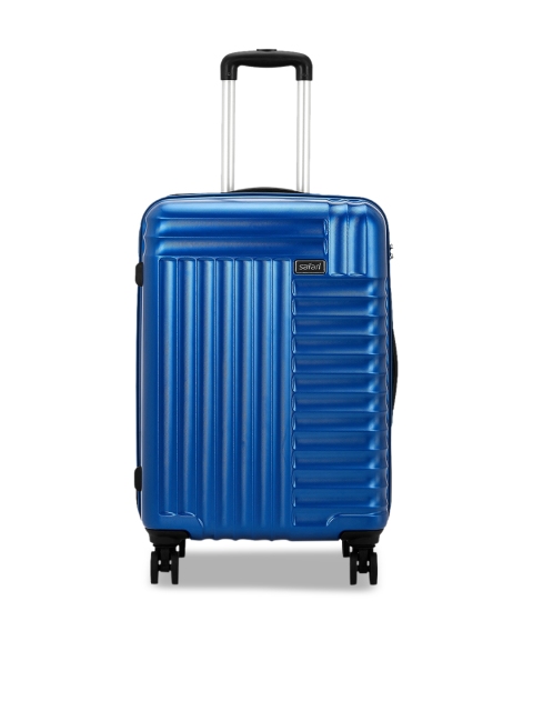 

Safari Unisex Blue Textured Hard-Sided Medium Trolley Suitcase