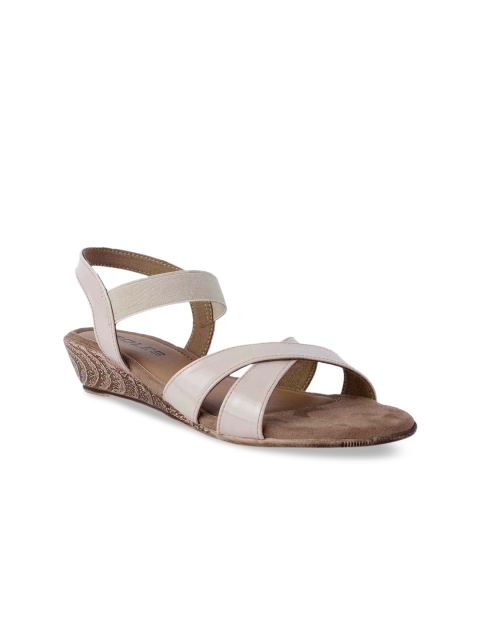 

SOLES Women Beige Solid Wedges