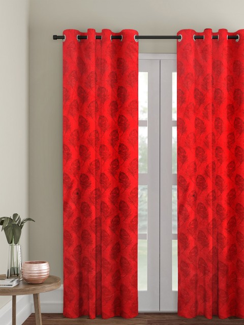 

HOSTA HOMES Red Single Curtain