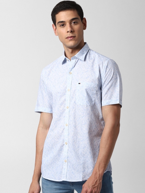 

Peter England Casuals Men Blue & White Slim Fit Printed Casual Shirt