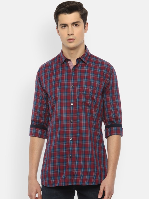 

Van Heusen Sport Men Maroon Slim Fit Checked Casual Shirt