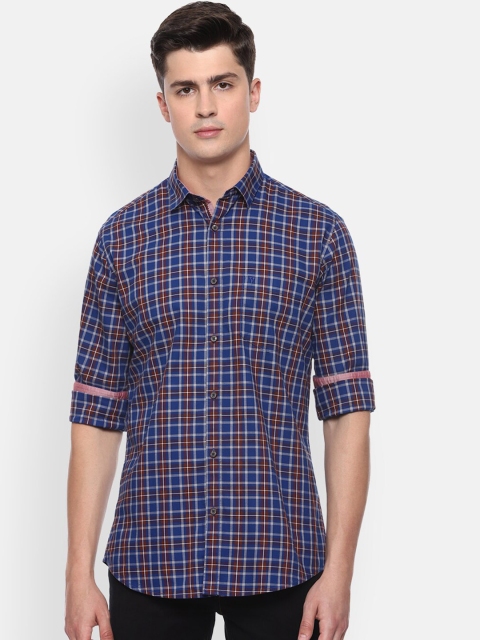 

Van Heusen Sport Men Blue Slim Fit Checked Casual Shirt