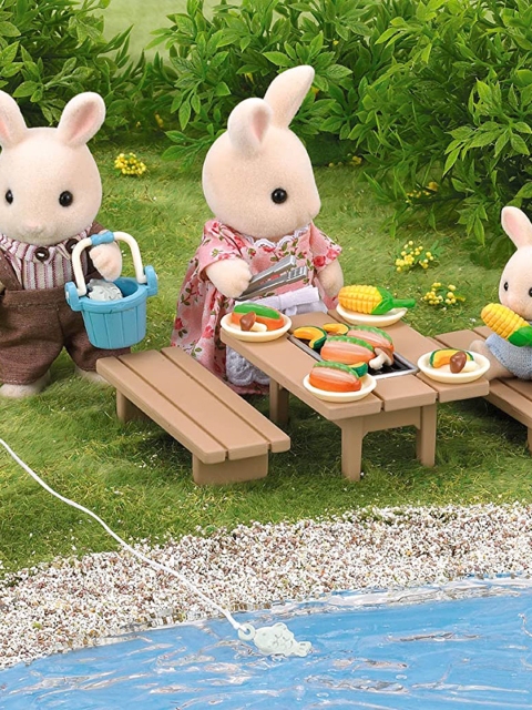 

Sylvian Families Family Barbeque Set of Soft Toys, Multi