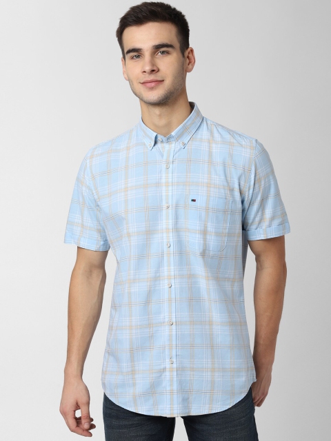 

Peter England Casuals Men Blue Slim Fit Checked Casual Shirt