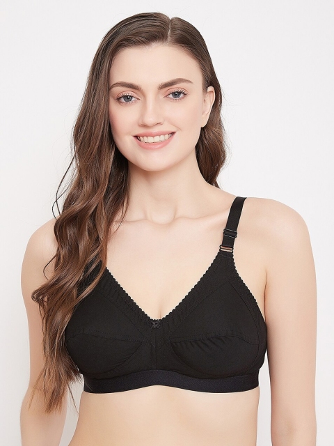 

Klassik Black Solid Non-Wired Non Padded Everyday Bra
