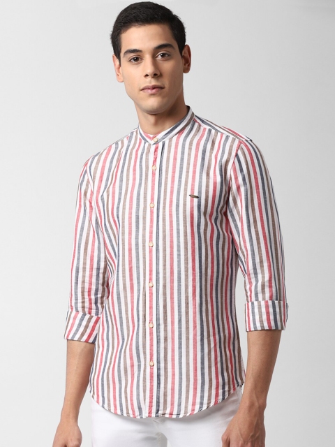 

Peter England Casuals Men Multicoloured Slim Fit Striped Casual Shirt, Multi
