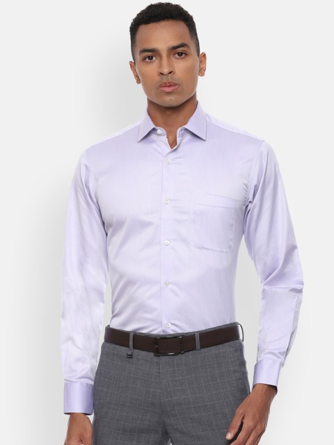 

Van Heusen Men Purple Regular Fit Self Design Casual Shirt