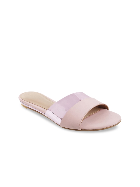 

Metro Women Pink Solid Open Toe Flats