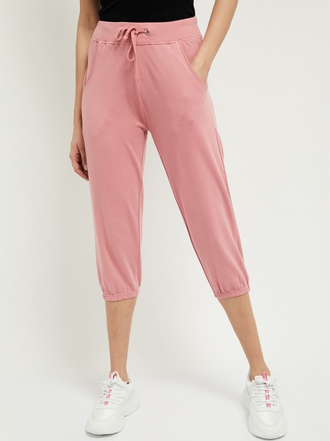

max Women Pink Solid Regular Fit Capris