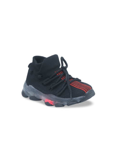 

FEETWELL SHOES Boys Black Colourblocked Sneakers