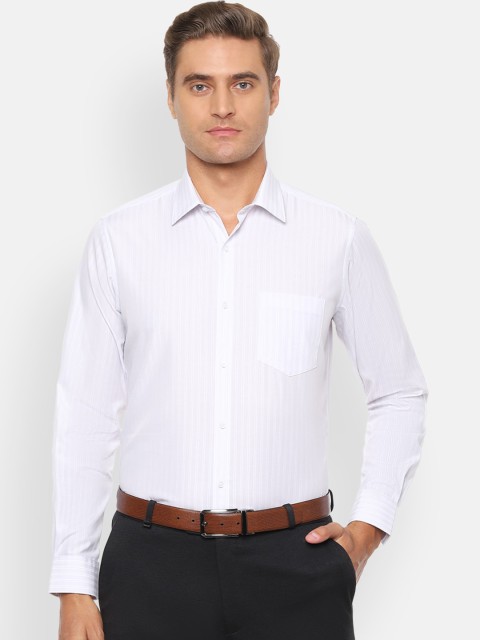 

Van Heusen Men White Regular Fit Striped Formal Shirt