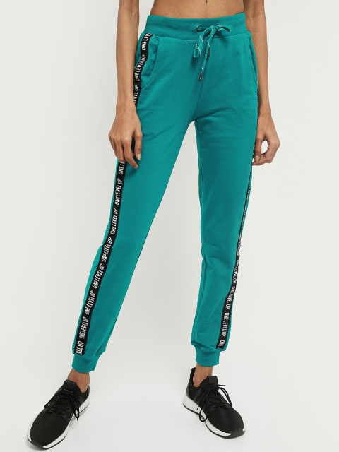 

max Women Teal Blue Regular Fit Solid Joggers