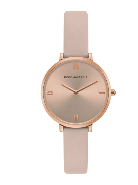 

BCBG Women Beige & Yellow Gold Leather Analogue Watch BG50668004