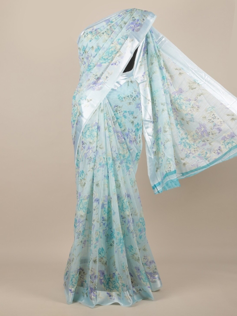 

Pothys Green Printed Jute Silk Saree