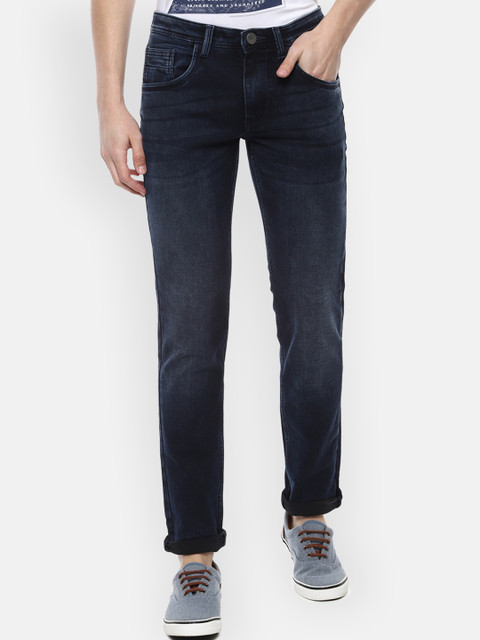 

V Dot Men Blue Slim Fit Mid-Rise Clean Look Jeans