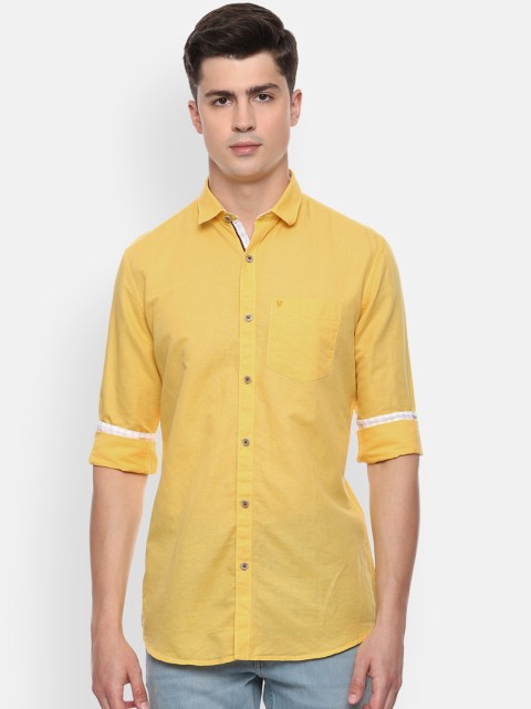 

Van Heusen Sport Men Yellow Slim Fit Solid Casual Shirt