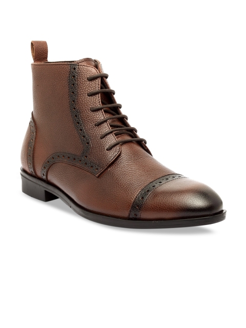 

Teakwood Leathers Men Brown Leather Flat Boots