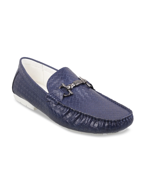 

Metro Men Blue Leather Loafers