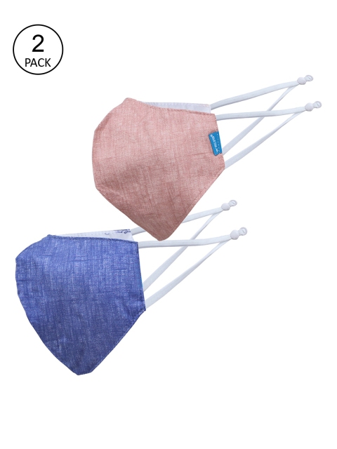 

Welspun Kids Set of 2 Assorted Anti-Viral Reusable Cotton Face Mask