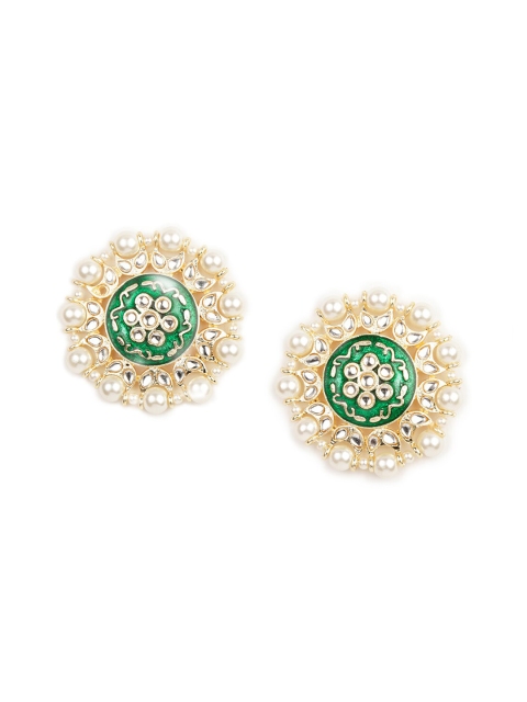 

NAMASYA Women Green & Gold-Toned Contemporary Studs
