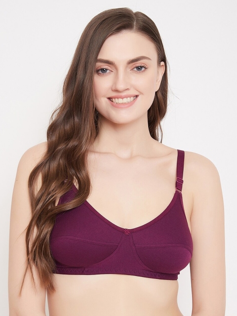 

Klassik Burgundy Solid Non-Wired Non Padded Everyday Bra KLPPLKSBZ