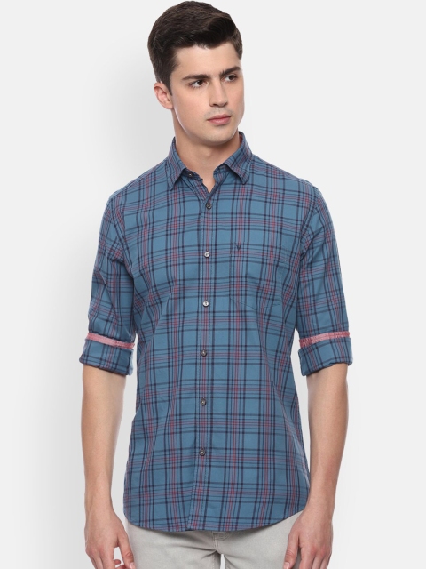 

Van Heusen Sport Men Blue & Red Slim Fit Checked Casual Shirt