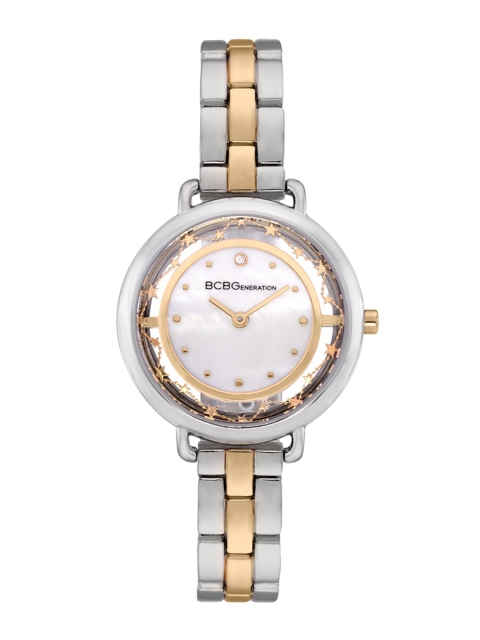 

BCBG Women White & Silver-Toned Analogue Watch GN50898004