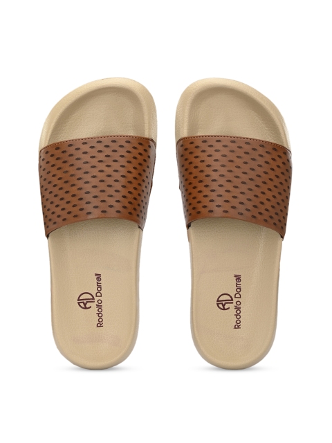 

Rodolfo Darrell Men Tan Brown & Beige Printed Sliders