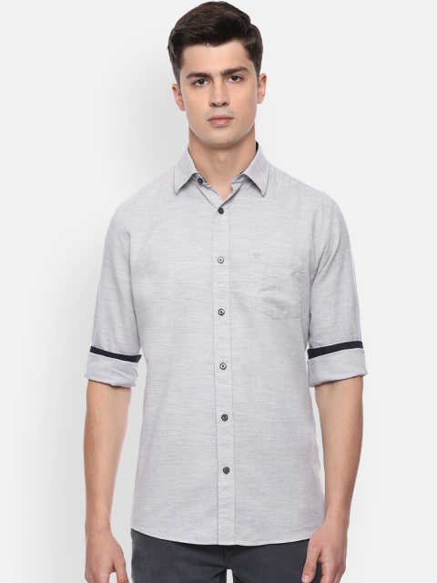 

Van Heusen Sport Men Grey Slim Fit Solid Casual Shirt