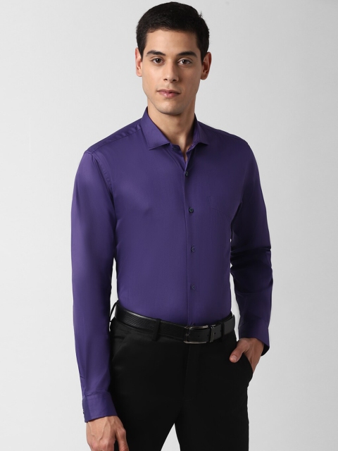 

Peter England Men Purple Slim Fit Solid Casual Shirt