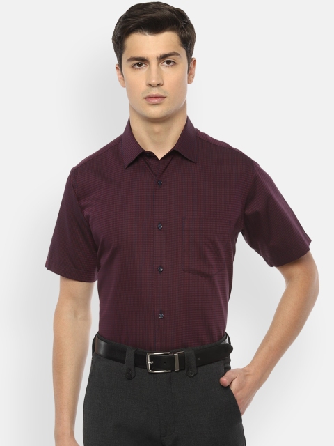 

Van Heusen Men Maroon Regular Fit Striped Casual Shirt