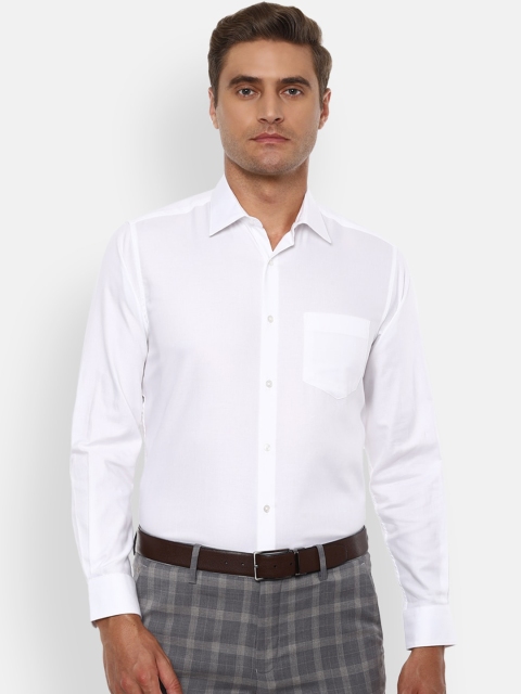 

Van Heusen Men White Regular Fit Solid Cotton Formal Shirt