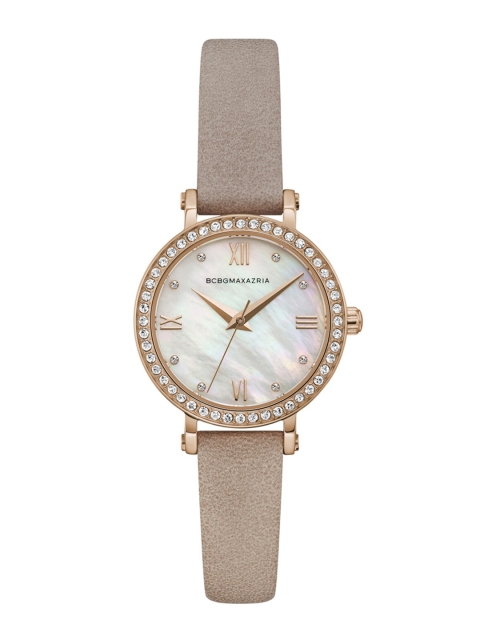 

BCBG Women White & Brown Leather Analogue Watch BG50674002