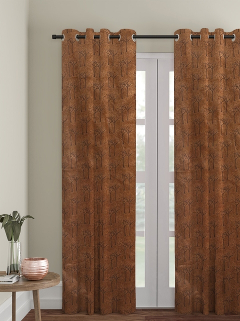 

HOSTA HOMES Brown Single Door Curtain