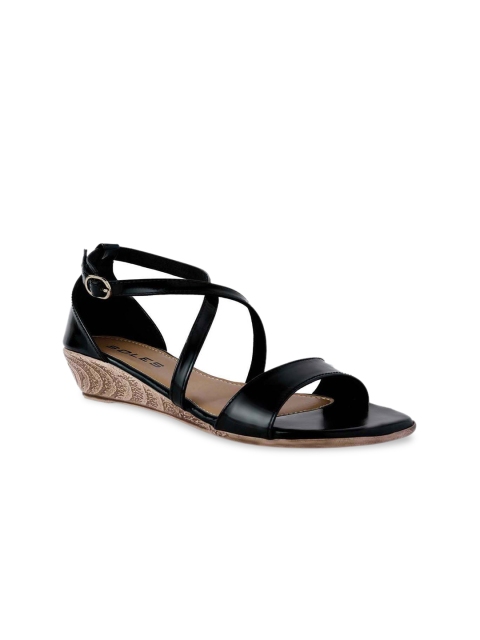 

SOLES Women Black Solid Wedges