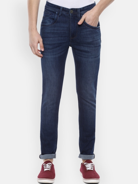 

V Dot Men Blue Slim Fit Mid-Rise Clean Look Cotton Jeans