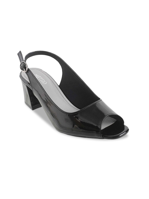 

Metro Women Black Solid Peep Toes