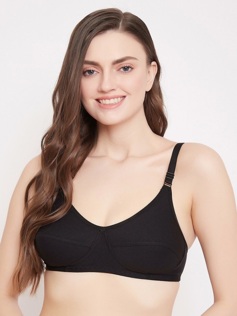 

Klassik Black Solid Non-Wired Non Padded Everyday Bra KLBLKKSBZ