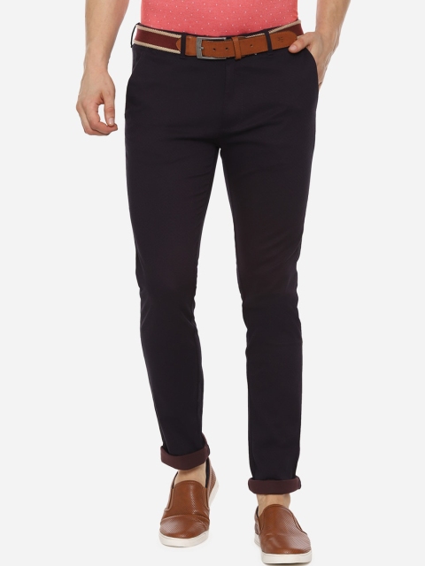 

V Dot Men Brown Slim Fit Printed Regular Trousers