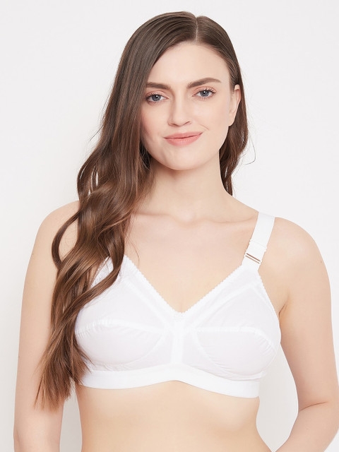 

Klassik White Solid Non-Wired Non Padded Everyday Bra KLWHTMONZ