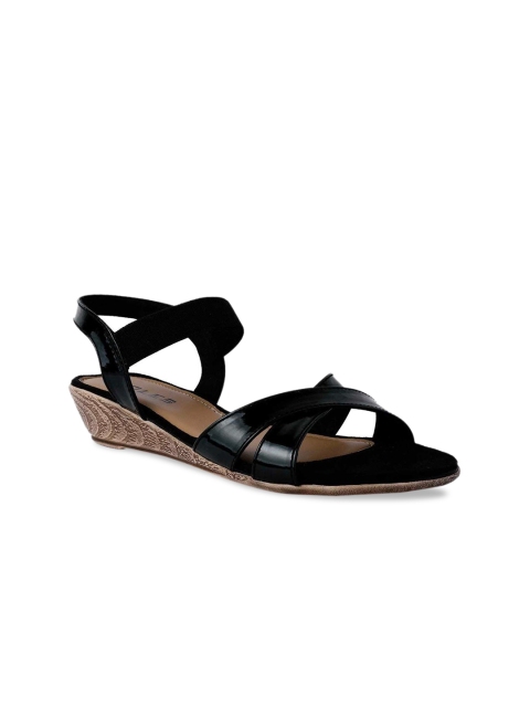 

SOLES Women Black Solid Wedges