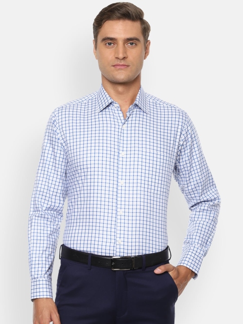 

Van Heusen Men Blue Regular Fit Checked Casual Shirt