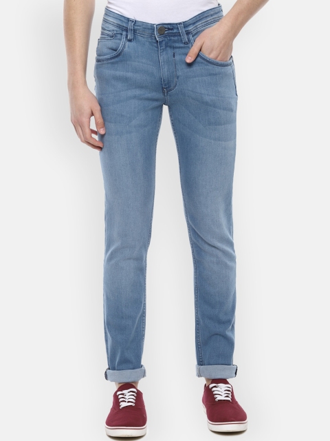 

V Dot Men Blue Slim Fit Mid-Rise Clean Look Jeans