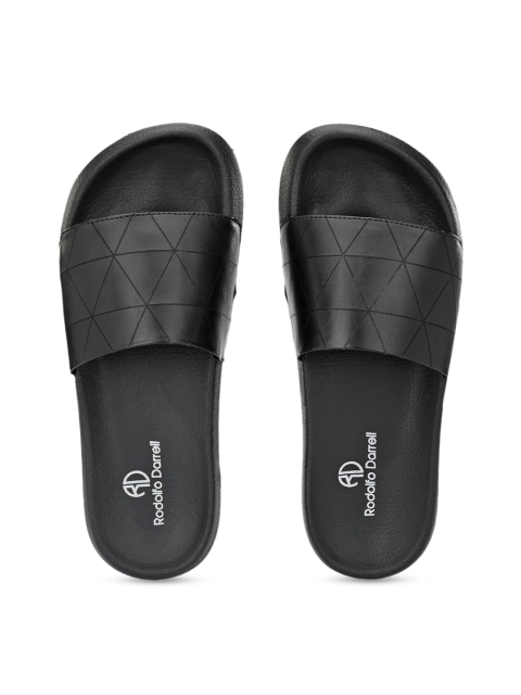 

Rodolfo Darrell Men Black Solid Sliders